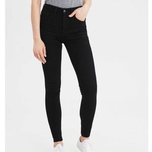 American Eagle Black Hi-rise Jeggings - Super Stretch